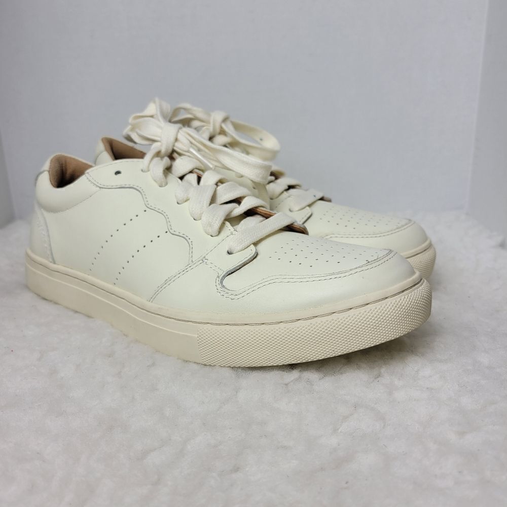 Polo Ralph Lauren Jeston Men's Size 9D Leather Shoes Sneakers Cream/Beige